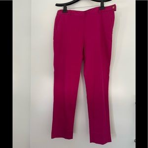 Lauren by Ralph Lauren Hot Pink Side Zip Ankle Pant